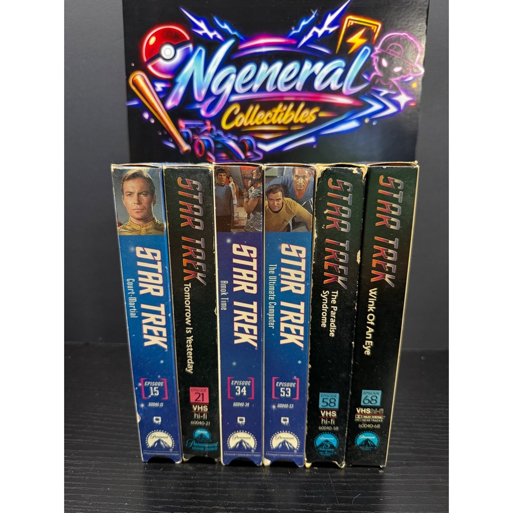 Star Trek The Original Series VHS Lot of 6 Episodes 15 21 34 53 58 68 Paramount